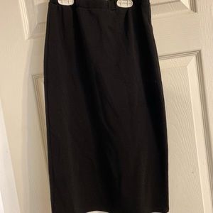 Straight black skirt.